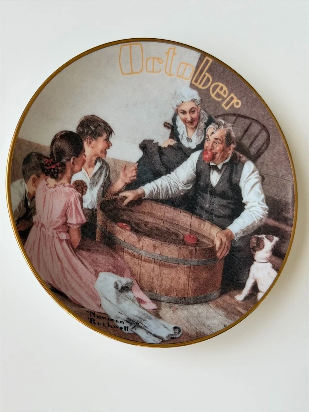The Bradford Exchange Norman Rockwell October Mini Plate - For All Time